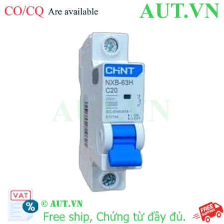 Ảnh của Áp tô mát cài loại nhỏ CHINT NXB-63H 1P C20 10kA 