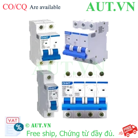 Ảnh của Áp tô mát cài loại nhỏ CHINT NXB-63H 1P C25 10kA 