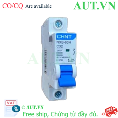 Ảnh của Áp tô mát cài loại nhỏ CHINT NXB-63H 1P C32 10kA 