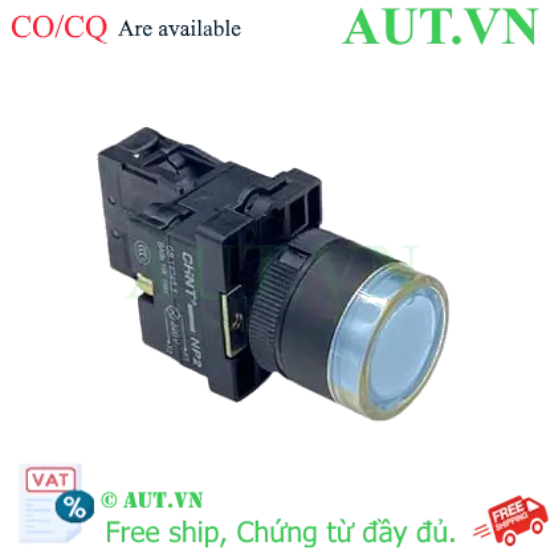 Ảnh của Nút Nhấn Có Đèn CHINT NP2-EW3661 | 230V LED Xanh Da Trời, 1NO, Nhấn Nhả