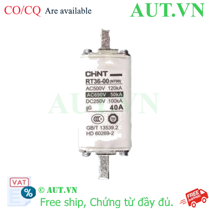 Ảnh của Cầu chì ống CHINT RT36-00 40A gG 