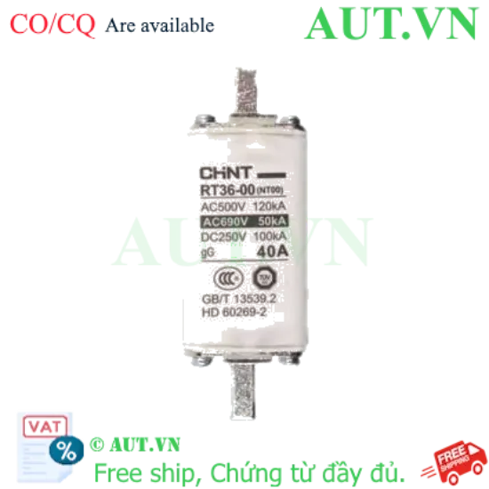 Ảnh của Cầu chì ống CHINT RT36-00 40A gG 