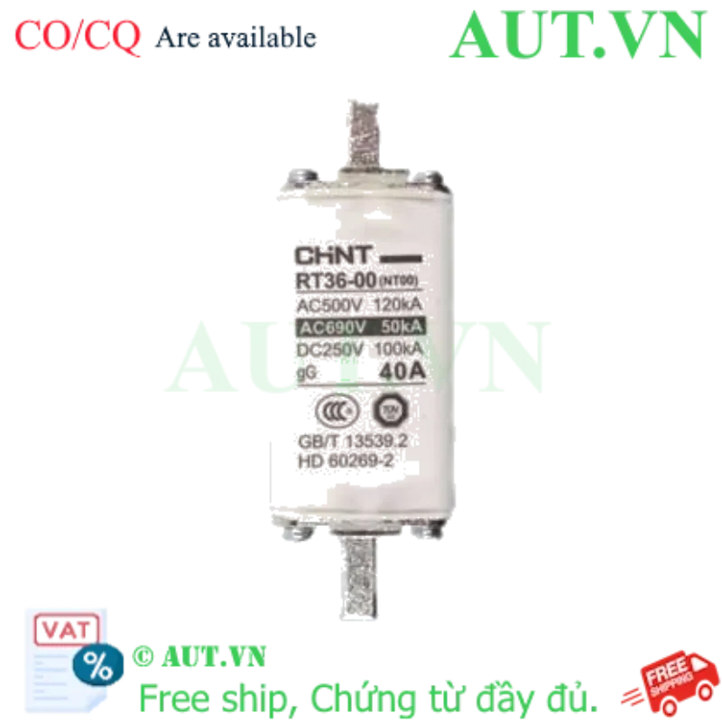 Ảnh của Cầu chì ống CHINT RT36-00 40A gG 