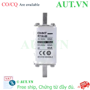 Ảnh của Cầu chì ống CHINT RT36-00 63A gG 