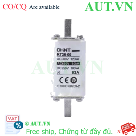 Ảnh của Cầu chì ống CHINT RT36-00 63A gG 