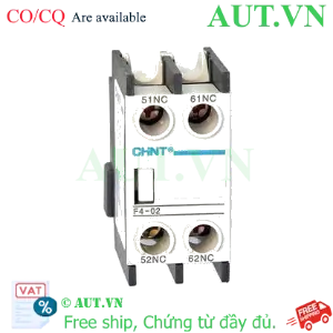 Ảnh của Tiếp điểm phụ CHINT F4-02 (2NC) - Lắp mặt trước cho Contactor NC2, Độ bền cao | AUT VN