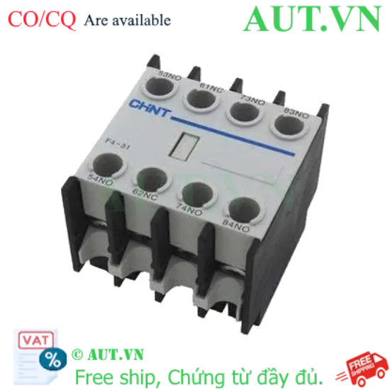 Ảnh của Tiếp điểm phụ CHINT F4-31 cho Contactor NC2: 3NO+1NC, Lắp Mặt Trước, Chính Hãng AUT VN