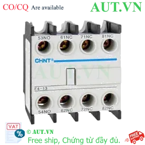 Ảnh của Tiếp điểm phụ CHINT F4-13 cho Contactor NC2 (1NO+3NC) - Gắn Mặt Trước, Chính Hãng