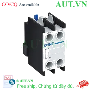 Ảnh của Tiếp Điểm Phụ CHINT F4-20 (2NO) – Lắp Mặt Trước Cho Contactor NC2 – Chính Hãng AUT VN