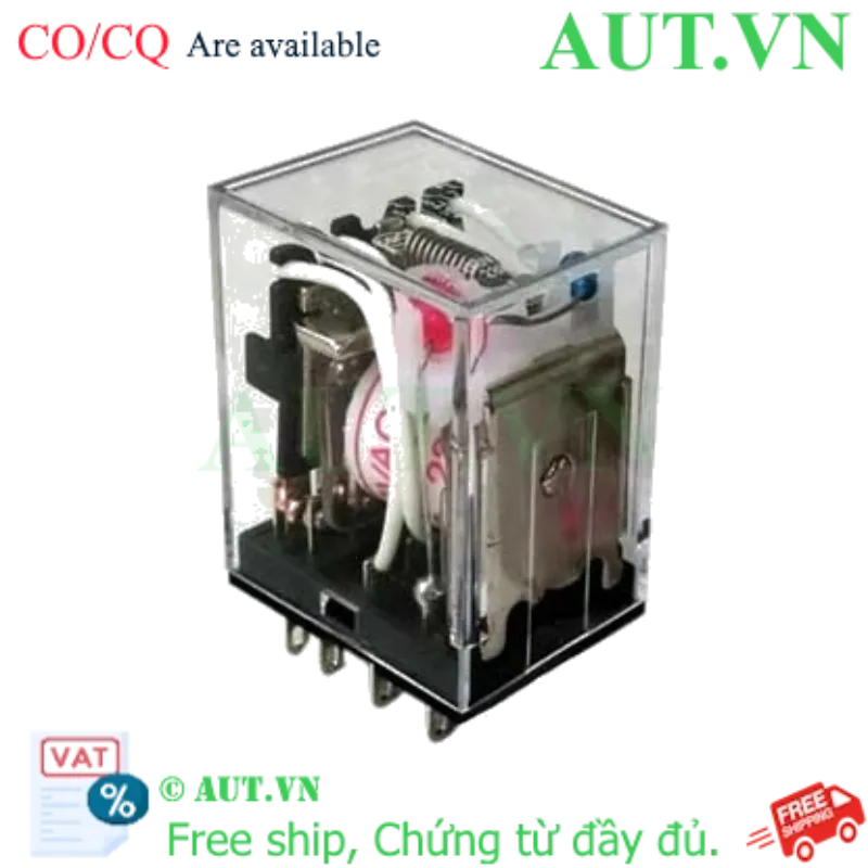 Ảnh của Rơ le trung gian CHINT JZX-22F(D)/4Z PLU AC220V - 4PDT 14 Chân, Có Đèn LED - AUT VN