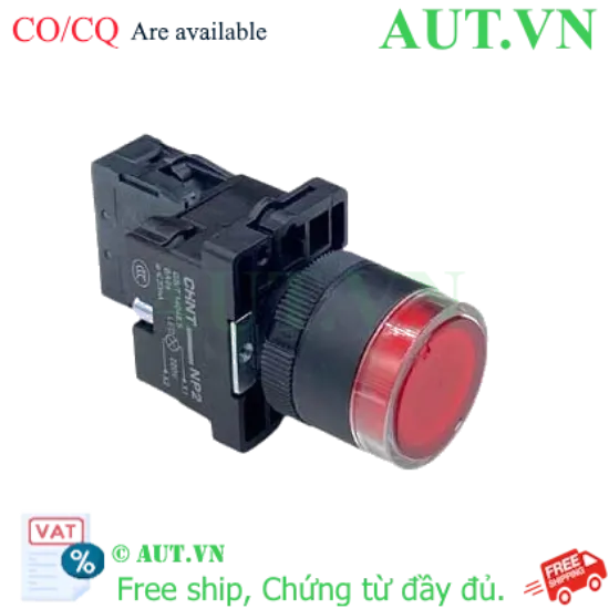 Ảnh của Nút Nhấn Có Đèn CHINT NP2-EW3463 | 230V, 2NO, Nhấn Nhả, Màu Đỏ (D22)