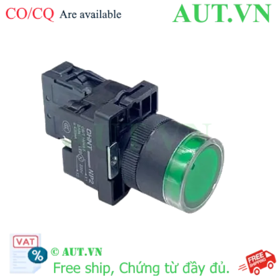 Ảnh của Nút Nhấn Có Đèn CHINT NP2-EW3364 - Nhấn Nhả, 2NC, LED 230V Xanh Lá