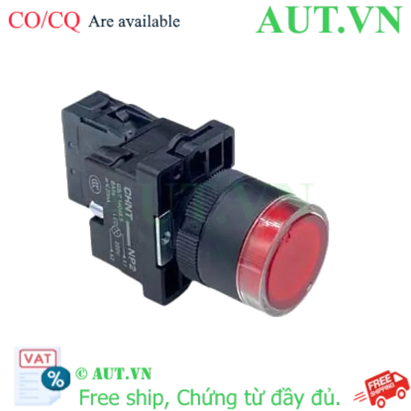 Ảnh của Công tắc tròn nhấn nhả NP2-EW3464 230V LED CHINT