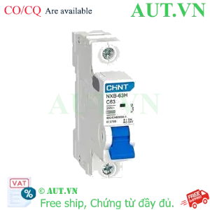 Ảnh của Áp tô mát cài loại nhỏ CHINT NXB-63H 1P C63 10kA 