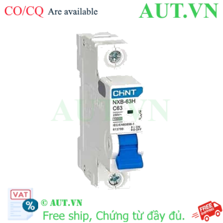 Ảnh của Áp tô mát cài loại nhỏ CHINT NXB-63H 1P C63 10kA 
