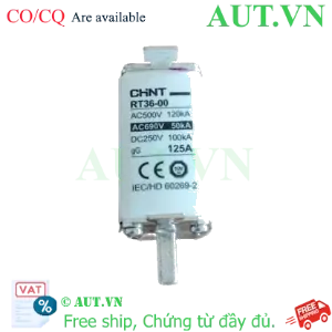 Ảnh của Cầu chì ống sứ RT36-00 125A gG Chint 125A, 500VAC, 120kA