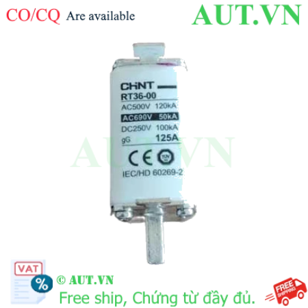 Ảnh của Cầu chì ống sứ RT36-00 125A gG Chint 125A, 500VAC, 120kA