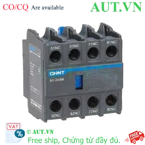 Ảnh của Tiếp điểm phụ CHINT AX-3X/04 (4NC) - Lắp đỉnh cho Contactor NXC, Chính hãng AUT VN