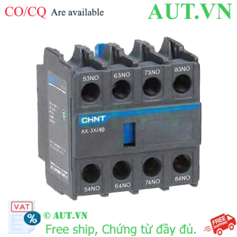 Ảnh của Tiếp điểm phụ CHINT AX-3X/40 (4NO) | Lắp trên Contactor NXC | AUT VN