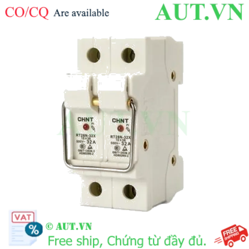 Ảnh của Đế Cầu Chì CHINT RT28N-32X 2P | 32A - 500VAC | Có Đèn LED Báo Đứt