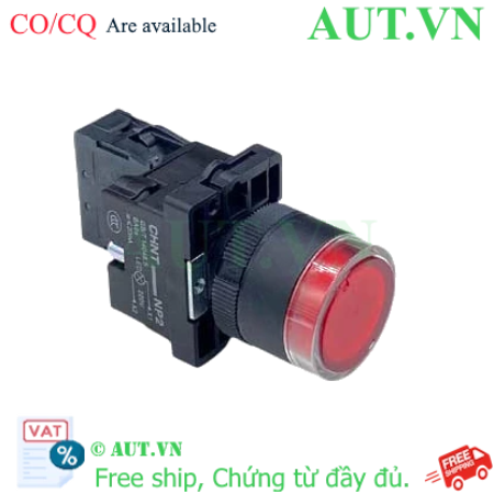 Ảnh của Nút Nhấn Có Đèn CHINT NP2-EW3465 230V LED Đỏ, Nhấn Nhả, 1NO+1NC