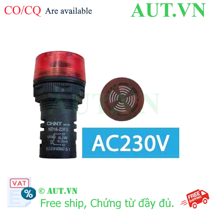 Ảnh của Đèn báo pha ND16-22FS AC 230V RED Chint - Chính hãng