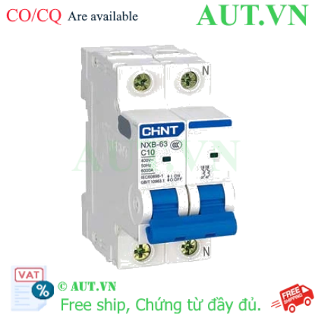 Ảnh của Áp tô mát cài cỡ nhỏ CHINT NXB-63 2P C10 6kA 