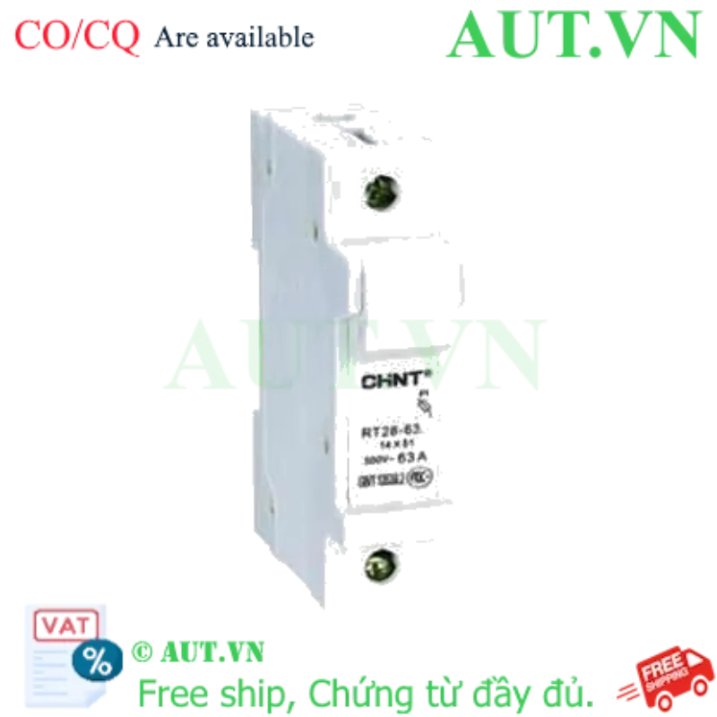 Ảnh của Đế Cầu Chì CHINT BASE RT28-63 1P | 63A, 500VAC, Chuẩn 14x51mm