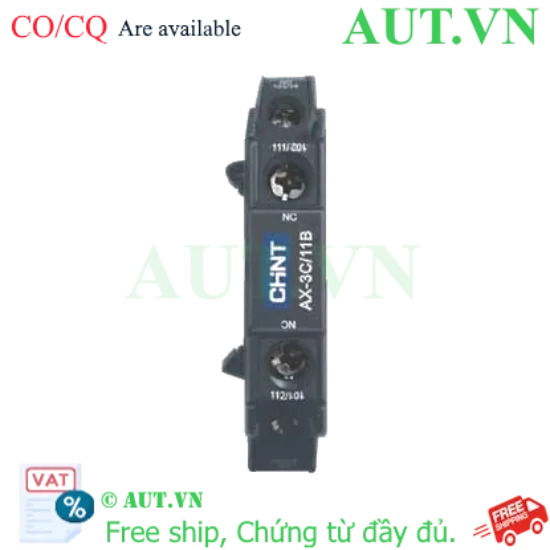 Ảnh của Tiếp điểm phụ CHINT AX-3C/11B (1NO+1NC) cho Contactor NXC | Lắp Đặt Linh Hoạt, Độ Bền Cao, Chính Hãng AUT VN