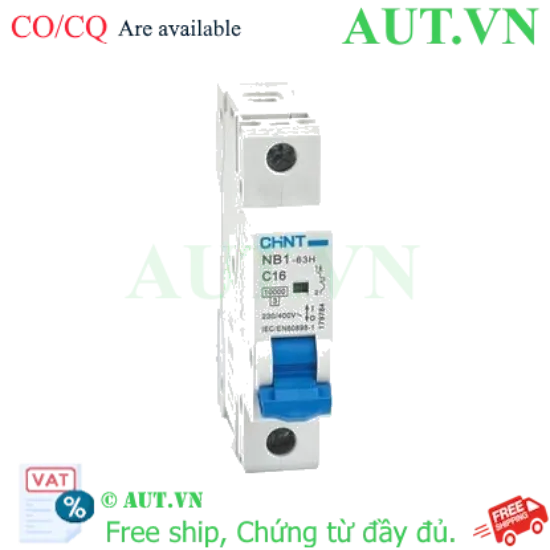 Ảnh của Áp tô mát CHINT NB1-63H 1P C16 10kA DB 