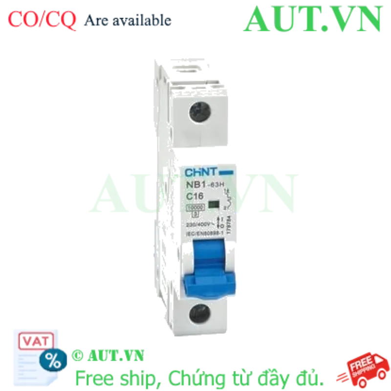 Ảnh của Áp tô mát CHINT NB1-63H 1P C16 10kA DB 