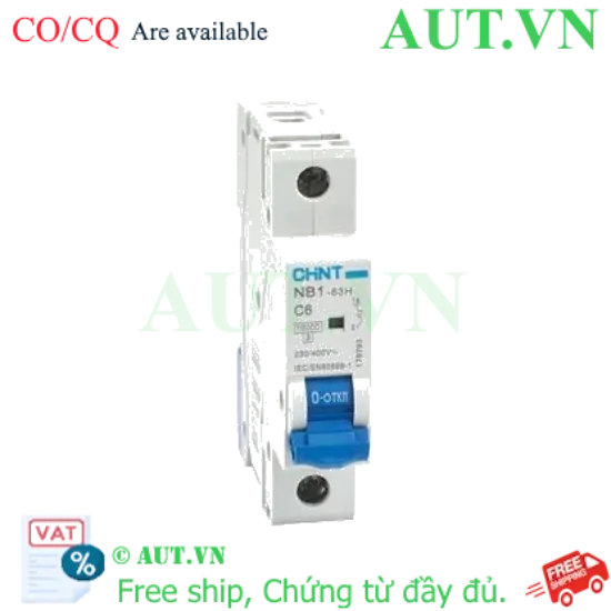 Ảnh của Áp tô mát | NB1-63H 1P C6 10kA DB chint chính hãng 100%