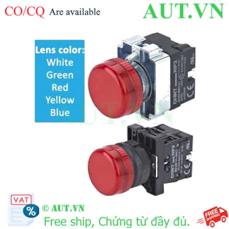 Ảnh của Đèn Báo Tủ Điện CHINT NP2-EV165 Vàng: LED 230VAC, Phi 22mm, Siêu Sáng