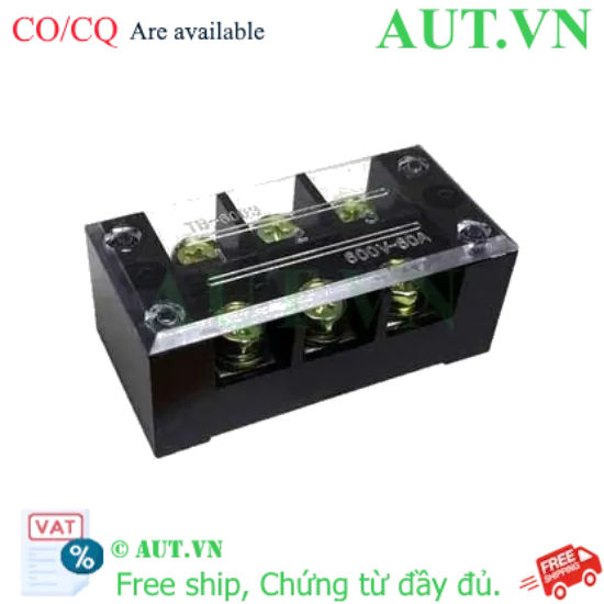 Ảnh của Cầu đấu dạng khối CHINT TB-6003 (3 cực, 60A, 600V)