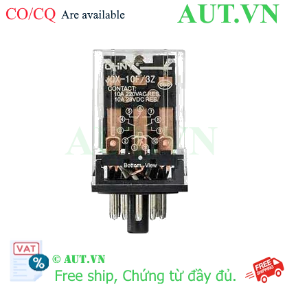 Ảnh của Rơ le trung gian CHINT JQX-10F/2Z 36VAC 8 chân tròn 10A