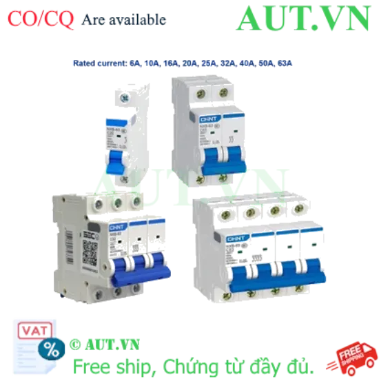 Ảnh của Áp tô mát cài cỡ nhỏ CHINT NXB-63 1P D4 6kA 