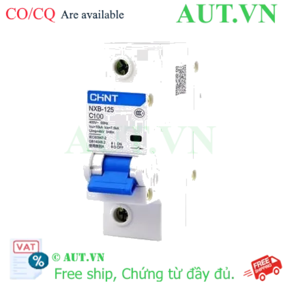 Ảnh của Áp tô mát cài loại nhỏ CHINT NXB-125 1P C100 