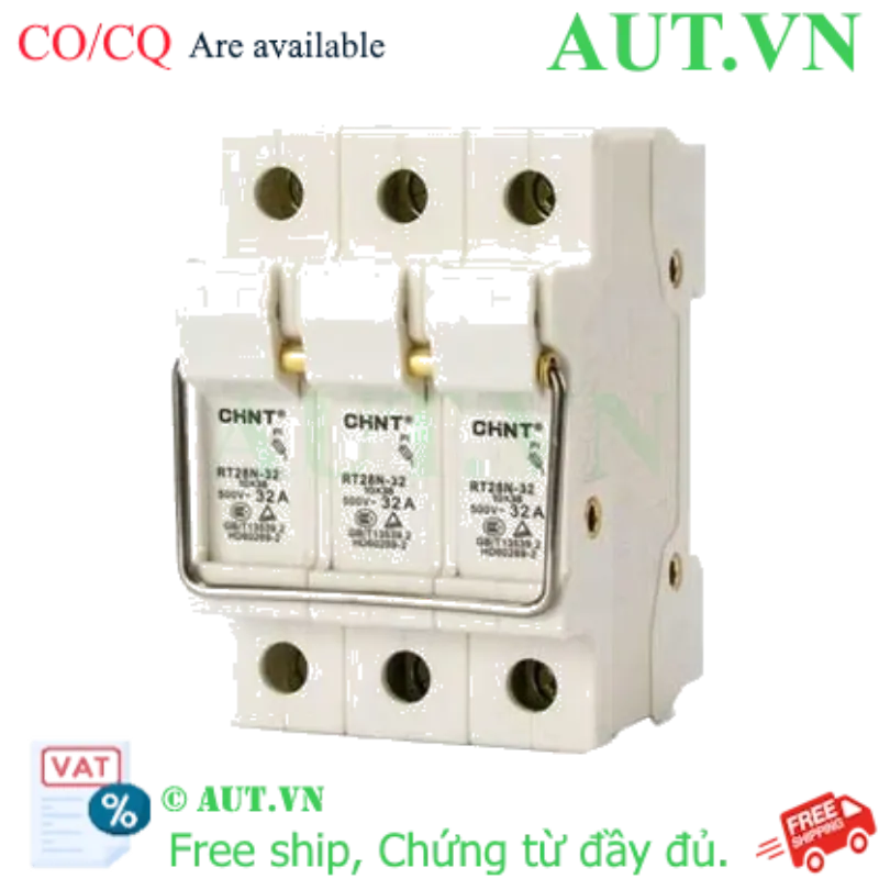 Ảnh của Đế Cầu Chì CHINT RT28N-32 3P - 3 Pha 32A, Kích thước 10x38mm