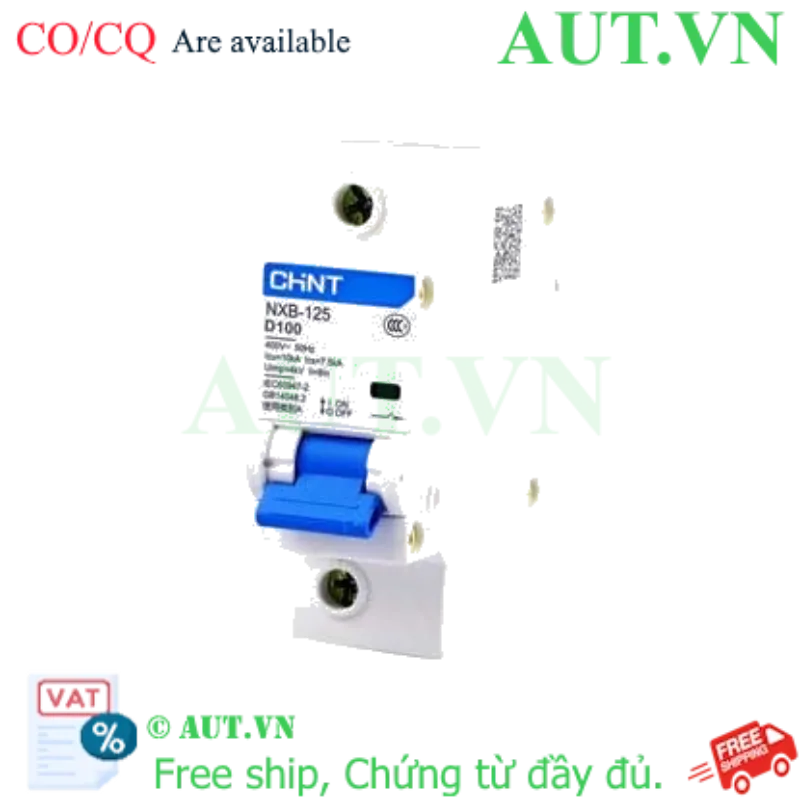 Ảnh của Áp tô mát cài loại nhỏ CHINT NXB-125 1P D100 