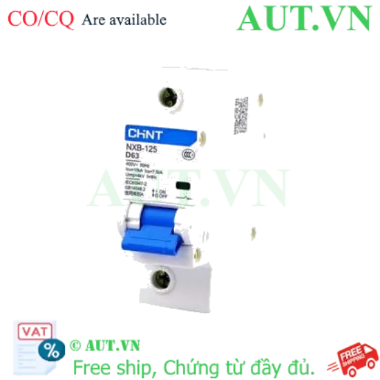 Ảnh của Áp tô mát cài loại nhỏ CHINT NXB-125 1P D63 
