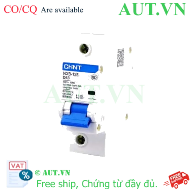 Ảnh của Áp tô mát cài loại nhỏ CHINT NXB-125 1P D63 