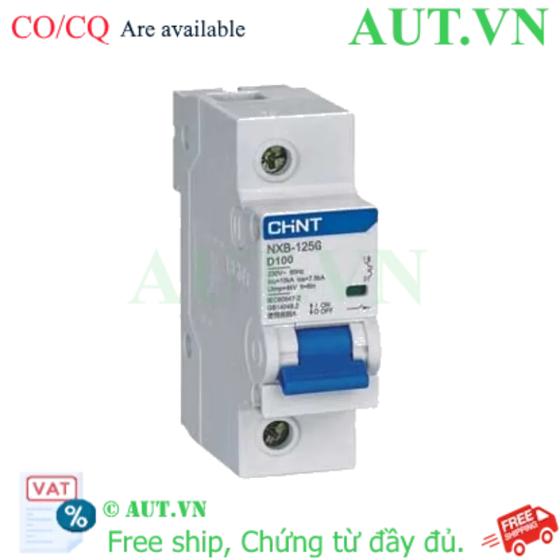 Ảnh của Áp tô mát cài CHINT NXB-125G 1P D100A 