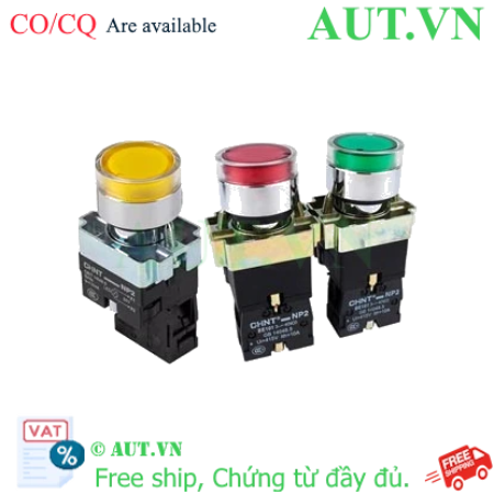 Ảnh của Nút Nhấn Có Đèn CHINT NP2-BW3664 | 2NC, 230VAC LED Xanh, D22 - AUT VN