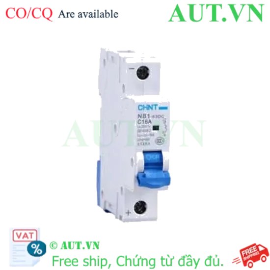 Ảnh của CB tép CHINT NB1-63DC 1P C16A DC250V 6kA 