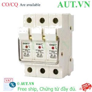 Ảnh của Đế Cầu Chì Chint RT28N-32X 3P 32A - Có Đèn LED Báo Lỗi, Chuẩn 10x38mm, Lắp Ray DIN