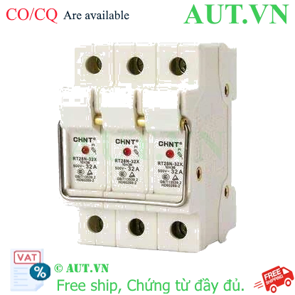 Ảnh của Đế cầu chì ống BASE RT28N-32X 3P Chint 32A, 500VAC