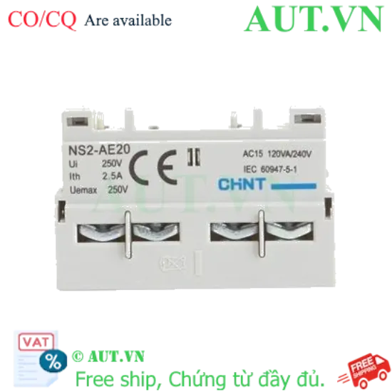 Ảnh của Tiếp điểm phụ (phụ kiện dòng NS2) CHINT NS2-AE20 