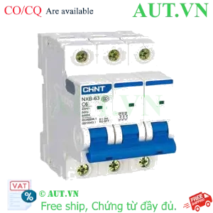 Ảnh của Áp tô mát cài cỡ nhỏ CHINT NXB-63 3P C6 6kA 