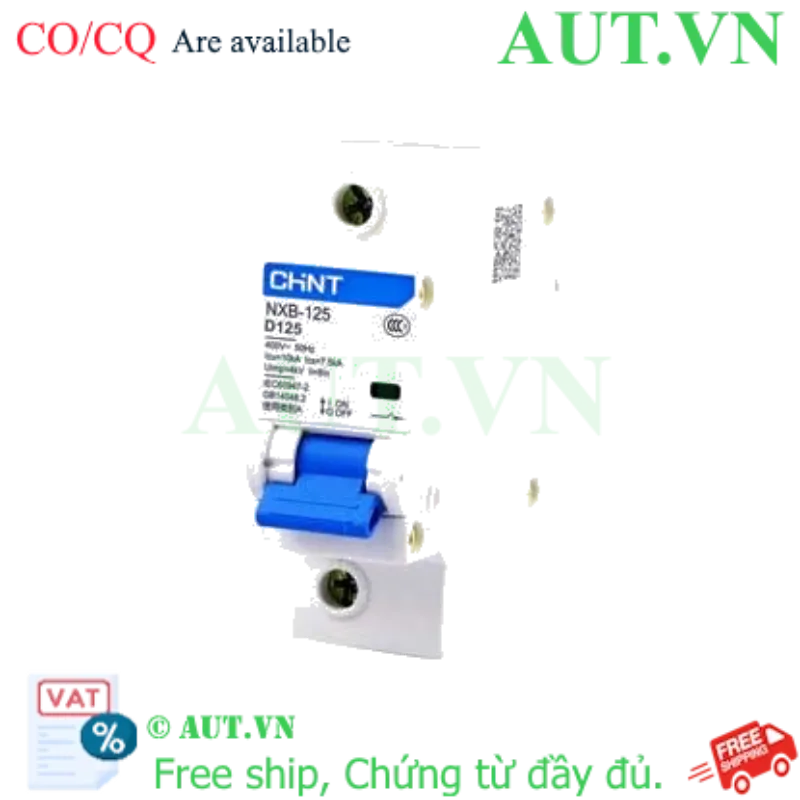 Ảnh của Áp tô mát cài loại nhỏ CHINT NXB-125 1P D125 