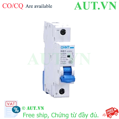 Ảnh của CB tép CHINT NB1-63DC 1P C50A DC250V 6kA 